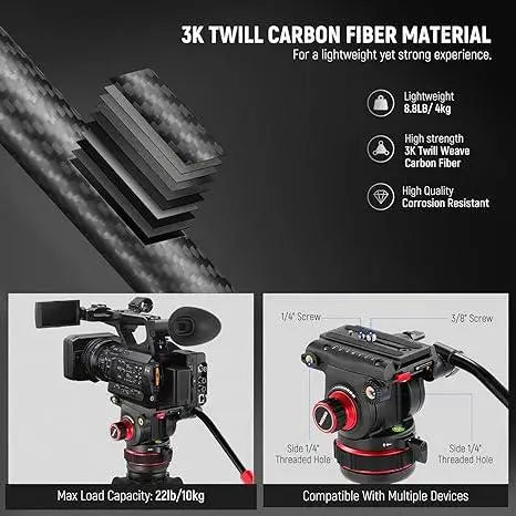 ProMax Carbon Fiber Heavy-Duty Tripod